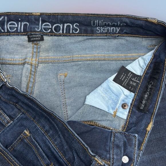 CALVIN KLEIN Women’s 30/10 ULTIMATE SKINNY Blue Jeans - Picture 4 of 4